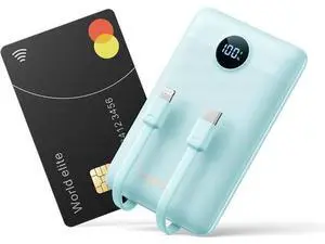 Mini Portable Charger with Built-in Cables 22.5W Fast Charging Power Bank USB-C Small Battery Pack 10000mAh Travel Essential Slim Battery for iPhone 17/16/15/14 25/24 and More Mini Portable Charger with Built-in Cables 22.5W Fast Charging Power Bank USB-C Small Battery Pack 10000mAh Travel Essential Slim Battery for iPhone 17/16/15/14 25/24 and More