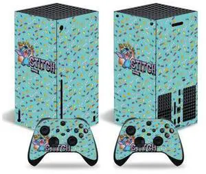 Stitch Series X Skin Sticker Decal Full Film for SeriesX Console and 2 Controllers Skin Sticker Vinyl(TN-SeriesX-8058) - OEM Stitch Series X Skin Sticker Decal Full Film for SeriesX Console and 2 Controllers Skin Sticker Vinyl(TN-SeriesX-8058) - OEM