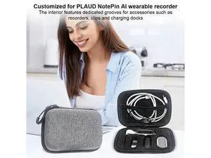 Travel Case AI Voice Recorder Carrying Case Protective Organizer for PLAUD NotePin Voice Recorder Accessories Travel Case AI Voice Recorder Carrying Case Protective Organizer for PLAUD NotePin Voice Recorder Accessories