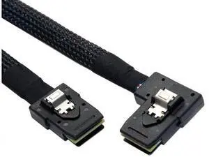 80cm Ultra Slim Flat Left Angled 90 Degree Mini SAS 36pin SFF-8087 to 8087 Data Raid Cable 80cm Ultra Slim Flat Left Angled 90 Degree Mini SAS 36pin SFF-8087 to 8087 Data Raid Cable
