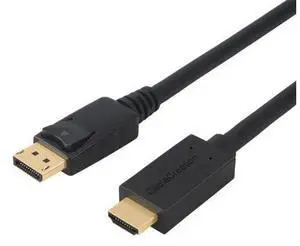 4K Active DisplayPort to HDMI Cable 6FT, DP to HDMI Cable DP 1.2 4K x 2K & 3D Audio/Video Monitor Cable,Support Eyefinity Multi-Screen,1.8M / Black 4K Active DisplayPort to HDMI Cable 6FT, DP to HDMI Cable DP 1.2 4K x 2K & 3D Audio/Video Monitor Cable,Support Eyefinity Multi-Screen,1.8M / Black