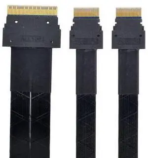 PCI-E Ultraport Slimline SAS Slim 4.0 SFF-8654 8i 74pin to Dual SFF-8654 4i 38Pin Cable 50cm PCI-Express PCI-E Ultraport Slimline SAS Slim 4.0 SFF-8654 8i 74pin to Dual SFF-8654 4i 38Pin Cable 50cm PCI-Express