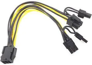 5PCS PCI-E 6-pin To Dual 6+2-pin (6-pin/8-pin) Power Splitter Cable Graphics Card PCIE PCI Express 6Pin To Dual 8Pin Power Cable 5PCS PCI-E 6-pin To Dual 6+2-pin (6-pin/8-pin) Power Splitter Cable Graphics Card PCIE PCI Express 6Pin To Dual 8Pin Power Cable