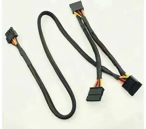 Black Sleeved 5Pin to 3*SATA Modular Power Supply Cables Adapter PSU SATA Power Cable for OCZ ZT/GreatWall 88CM Black Sleeved 5Pin to 3*SATA Modular Power Supply Cables Adapter PSU SATA Power Cable for OCZ ZT/GreatWall 88CM