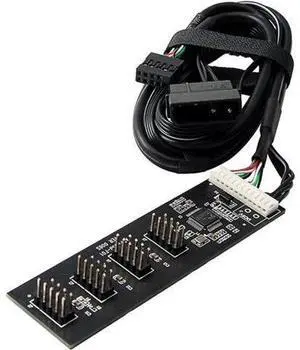 USB 9 Pin Motherboard Header Hub 4 Ports Splitter Adapter, USB 2.0 9Pin Header 1 to 4 Extension Converter Card - Molex Power,USB 9-Pin Internal Cable,1.64FT USB 9 Pin Motherboard Header Hub 4 Ports Splitter Adapter, USB 2.0 9Pin Header 1 to 4 Extension Converter Card - Molex Power,USB 9-Pin Internal Cable,1.64FT