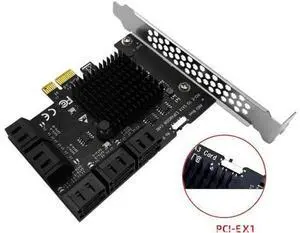 PCIE SATA Adapter Mining 20/16/12/10/8/6/4 Ports SATA 6Gb to PCI Express Controller Expansion Card PCIe to SATA III Converter for PC 10 Port. PCIE SATA Adapter Mining 20/16/12/10/8/6/4 Ports SATA 6Gb to PCI Express Controller Expansion Card PCIe to SATA III Converter for PC 10 Port.