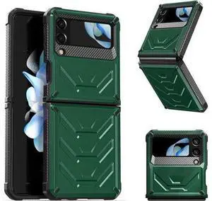 For Samsung Galaxy Z Flip 4 5G 2022 Case with Slide Camera Cover, Military Grade Heavy Duty Protective Armor Phone Case Shockproof Cover Green For Samsung Galaxy Z Flip 4 5G 2022 Case with Slide Camera Cover, Military Grade Heavy Duty Protective Armor Phone Case Shockproof Cover Green