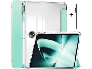 Protective Case for Oppo OnePlus Pad 11.61 inch / Oppo Pad 2 11.61 inch 2023 with S Pen Holder, Transparent Hard Shell Back Trifold Smart Stand Cover with universal stylus Pen Light Blue Protective Case for Oppo OnePlus Pad 11.61 inch / Oppo Pad 2 11.61 inch 2023 with S Pen Holder, Transparent Hard Shell Back Trifold Smart Stand Cover with universal stylus Pen Light Blue