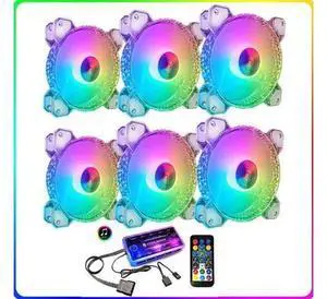 RGB Case Fan Kit 120mm Fan ARGB RGB Cooling Ventilador 6PIN Rainbow Computer Chassis Fans 12V Silent Adjust 12cm Aura Sync RGB Case Fan Kit 120mm Fan ARGB RGB Cooling Ventilador 6PIN Rainbow Computer Chassis Fans 12V Silent Adjust 12cm Aura Sync