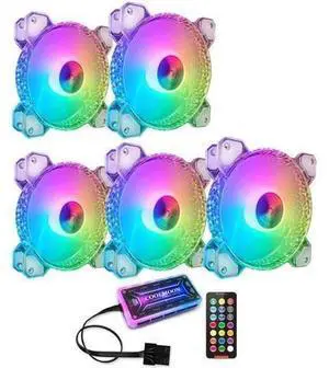 RGB Case Fan Kit 120mm Fan ARGB RGB Cooling Ventilador 6PIN Rainbow Computer Chassis Fans 12V Silent Adjust 12cm Aura Sync RGB Case Fan Kit 120mm Fan ARGB RGB Cooling Ventilador 6PIN Rainbow Computer Chassis Fans 12V Silent Adjust 12cm Aura Sync
