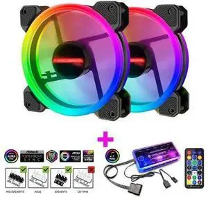 12cm RGB Series Case Fan, Wireless RGB LED 120mm Fan,Quiet Edition High Airflow Adjustable Color LED Case Fan For PC Cases 12cm RGB Series Case Fan, Wireless RGB LED 120mm Fan,Quiet Edition High Airflow Adjustable Color LED Case Fan For PC Cases