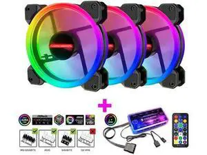 12cm RGB Series Case Fan, Wireless RGB LED 120mm Fan,Quiet Edition High Airflow Adjustable Color LED Case Fan For PC Cases 12cm RGB Series Case Fan, Wireless RGB LED 120mm Fan,Quiet Edition High Airflow Adjustable Color LED Case Fan For PC Cases