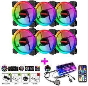 12cm RGB Series Case Fan, Wireless RGB LED 120mm Fan,Quiet Edition High Airflow Adjustable Color LED Case Fan For PC Cases 12cm RGB Series Case Fan, Wireless RGB LED 120mm Fan,Quiet Edition High Airflow Adjustable Color LED Case Fan For PC Cases