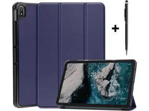Nokia T20 Tablet Case 10.36 Inch 2021, Slim Light Trifold Stand Hard Shell Smart Cover for 10.36" Nokia T20 Tablet TA-1392 TA-13797 TA-1394 2021 with Universal Stylus Pen Blue Blue Nokia T20 Tablet Case 10.36 Inch 2021, Slim Light Trifold Stand Hard Shell Smart Cover for 10.36" Nokia T20 Tablet TA-1392 TA-13797 TA-1394 2021 with Universal Stylus Pen Blue Blue