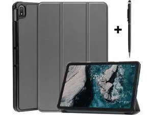 Nokia T20 Tablet Case 10.36 Inch 2021, Slim Light Trifold Stand Hard Shell Smart Cover for 10.36" Nokia T20 Tablet TA-1392 TA-13797 TA-1394 2021 with Universal Stylus Pen Blue Grey Nokia T20 Tablet Case 10.36 Inch 2021, Slim Light Trifold Stand Hard Shell Smart Cover for 10.36" Nokia T20 Tablet TA-1392 TA-13797 TA-1394 2021 with Universal Stylus Pen Blue Grey