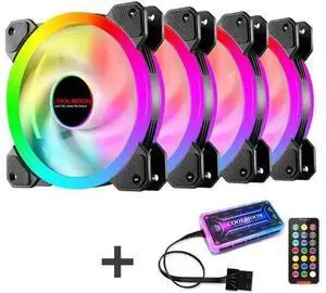 12cm RGB Series Case Fan, Wireless RGB LED 120mm Fan,Quiet Edition High Airflow Adjustable Color LED Case Fan For PC Cases 12cm RGB Series Case Fan, Wireless RGB LED 120mm Fan,Quiet Edition High Airflow Adjustable Color LED Case Fan For PC Cases