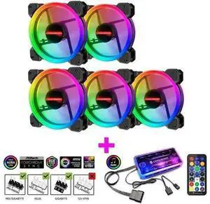 12cm RGB Series Case Fan, Wireless RGB LED 120mm Fan,Quiet Edition High Airflow Adjustable Color LED Case Fan For PC Cases Gray 12cm RGB Series Case Fan, Wireless RGB LED 120mm Fan,Quiet Edition High Airflow Adjustable Color LED Case Fan For PC Cases Gray
