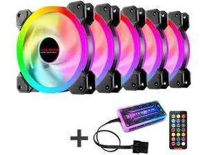 12cm RGB Series Case Fan, Wireless RGB LED 120mm Fan,Quiet Edition High Airflow Adjustable Color LED Case Fan For PC Cases 12cm RGB Series Case Fan, Wireless RGB LED 120mm Fan,Quiet Edition High Airflow Adjustable Color LED Case Fan For PC Cases