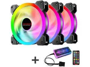 12cm RGB Series Case Fan, Wireless RGB LED 120mm Fan,Quiet Edition High Airflow Adjustable Color LED Case Fan For PC Cases 12cm RGB Series Case Fan, Wireless RGB LED 120mm Fan,Quiet Edition High Airflow Adjustable Color LED Case Fan For PC Cases