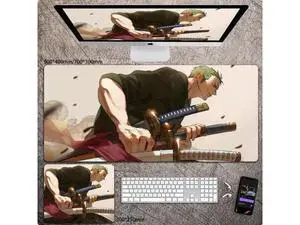 Anime One Piece ZORO mouse pad Extended Gaming Mouse Pad with Stitched Edges, Large Mouse pad with Non-Slip Rubber Base for Work & Gaming, Office & Home 800*300mm Anime One Piece ZORO mouse pad Extended Gaming Mouse Pad with Stitched Edges, Large Mouse pad with Non-Slip Rubber Base for Work & Gaming, Office & Home 800*300mm