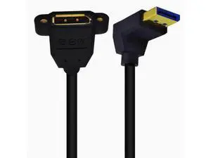8K DP right Angle elbow male to female with double hole lockable displayport HD adapter cable version 1.4 Down Angle 8K DP right Angle elbow male to female with double hole lockable displayport HD adapter cable version 1.4 Down Angle
