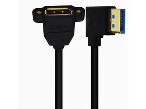 8K DP right Angle elbow male to female with double hole lockable displayport HD adapter cable version 1.4 Left Angle 8K DP right Angle elbow male to female with double hole lockable displayport HD adapter cable version 1.4 Left Angle