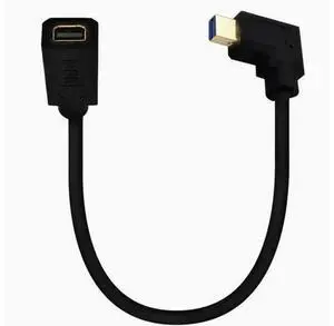 Gold plated 1.4 Mini DP male to female extension cable 8K Elbow Mini DisplayPort HD cable Left Angle Gold plated 1.4 Mini DP male to female extension cable 8K Elbow Mini DisplayPort HD cable Left Angle