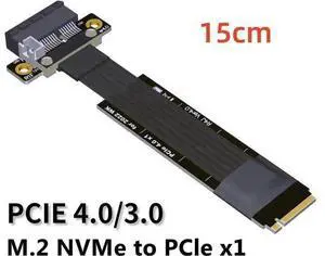 M.2 NVMe PCIE 1x 4.0 to M.2 NVMe Key M Riser Adapter Card Extension female chassis M2 PCI-Express X1 Sata Power Cord M.2 NVMe PCIE 1x 4.0 to M.2 NVMe Key M Riser Adapter Card Extension female chassis M2 PCI-Express X1 Sata Power Cord