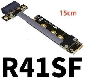 M.2 NVMe PCIE 1x 4.0 to M.2 NVMe Key M Riser Adapter Card Extension female chassis M2 PCI-Express X1 Sata Power Cord Grey M.2 NVMe PCIE 1x 4.0 to M.2 NVMe Key M Riser Adapter Card Extension female chassis M2 PCI-Express X1 Sata Power Cord Grey