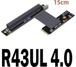 PCI-E 4.0 16x PCIe x16 Extender to M2 M.2 NVMe M-Key Riser Card Extension Cord Gen4.0 64Gbps with Sata Power Cable PCI-E 4.0 16x PCIe x16 Extender to M2 M.2 NVMe M-Key Riser Card Extension Cord Gen4.0 64Gbps with Sata Power Cable