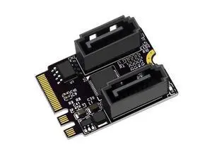 M.2 A+E KEY to 2 Ports SATA3.0 Converter Card Hard disk expansion card: Fast Data Transmission and Stable Output M.2 A+E KEY to 2 Ports SATA3.0 Converter Card Hard disk expansion card: Fast Data Transmission and Stable Output