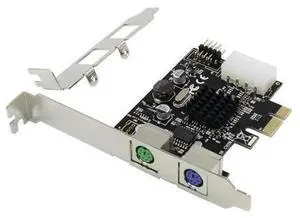 PCIE to 2xPS2 PS/2 Port For PC Keyboard Mouse Adapter Card PCIE to 2xPS2 PS/2 Port For PC Keyboard Mouse Adapter Card