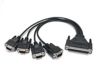ADVANTECH 4-port Y-cable DB9 connector Adapter For PCI-1612 PCI-1610 4-way serial interface card ADVANTECH 4-port Y-cable DB9 connector Adapter For PCI-1612 PCI-1610 4-way serial interface card