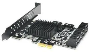 88SE9215 Chip 8 Ports SATA 3.0 To Pcie Expansion Card PCI Express SATA Adapter SATA 3 Converter With Heat Sink For HDD 88SE9215 Chip 8 Ports SATA 3.0 To Pcie Expansion Card PCI Express SATA Adapter SATA 3 Converter With Heat Sink For HDD