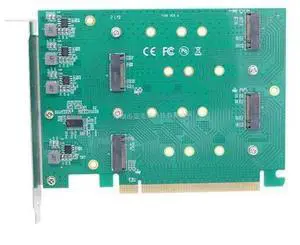 PCIE 3.0 X16 To 4 NVME M.2 M KEY Bifurcation PCIe Function RAID Card Solid State SSD Disk Array Card VROC Adapter Expansion Card PCIE 3.0 X16 To 4 NVME M.2 M KEY Bifurcation PCIe Function RAID Card Solid State SSD Disk Array Card VROC Adapter Expansion Card
