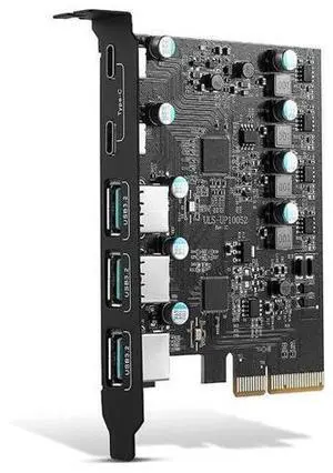 PCIe X4 To USB 3.2 Card USB Gen 2 with 20Gbps 5 Port (3 USB A +2 Type C) Chip ASM3142 Converter Adapter Expansion PCIE Splitter PCIe X4 To USB 3.2 Card USB Gen 2 with 20Gbps 5 Port (3 USB A +2 Type C) Chip ASM3142 Converter Adapter Expansion PCIE Splitter