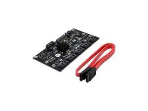 SATA Expansion Card 1 to 5 Port SATA3.0 Controller Card Motherboard 6Gbps Multiplier SATA Port Riser Card Adapter for HDD SATA Expansion Card 1 to 5 Port SATA3.0 Controller Card Motherboard 6Gbps Multiplier SATA Port Riser Card Adapter for HDD