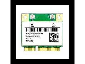 AX210HMW Card 6E Mini PCI-E AX210 802.11Ax/Ac 2.4G/5G//6G BT5.2 Wireless Adapter for Laptop AX210HMW Card 6E Mini PCI-E AX210 802.11Ax/Ac 2.4G/5G//6G BT5.2 Wireless Adapter for Laptop