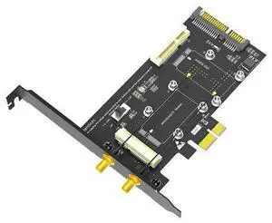 2In1 Combo Mini PCIE to PCI-E 1X Adapter and MSATA to SATA3 Adapter with SIM Card Slot for WiFi/ 3G/4G/LTE/ Msata SSD-AB01 2In1 Combo Mini PCIE to PCI-E 1X Adapter and MSATA to SATA3 Adapter with SIM Card Slot for WiFi/ 3G/4G/LTE/ Msata SSD-AB01