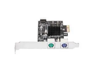 100% PCIE to 2xPS2 PS/2 Port For PC Keyboard Mouse Adapter Card 100% PCIE to 2xPS2 PS/2 Port For PC Keyboard Mouse Adapter Card