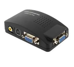1pcs AV S-Video RCA Composite Video to PC Laptop VGA TV Converter adapter box wholesale 1pcs AV S-Video RCA Composite Video to PC Laptop VGA TV Converter adapter box wholesale