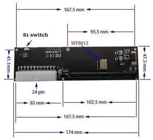 For Oculink SFF-8612 SFF-8611 Adapter Card PCI-E 16X 2230 M.2 M-Key Adapter for WIN Max2 External Graphics Card-AB01 For Oculink SFF-8612 SFF-8611 Adapter Card PCI-E 16X 2230 M.2 M-Key Adapter for WIN Max2 External Graphics Card-AB01