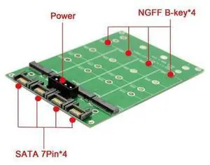 4 Lane M.2 NGFF B or B/M key SSD to SATA 7Pin Hard Disk Enclosure Converter Support 30mm 42mm 60mm 80mm 4 Lane M.2 NGFF B or B/M key SSD to SATA 7Pin Hard Disk Enclosure Converter Support 30mm 42mm 60mm 80mm