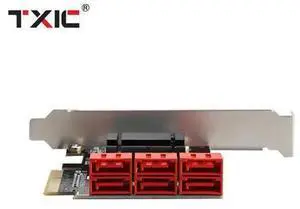 PCIe 6 ports SATA3.0 to expansion Card PCI express 4X Gen3 PCI express SATA Adapter SATA3 Converter PCIe 6 ports SATA3.0 to expansion Card PCI express 4X Gen3 PCI express SATA Adapter SATA3 Converter