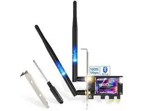 6 1800Mbps Wireless Network Card 802.11ax 2.4G/5Ghz For Bluetooth 5.2 Dual Band Desktop PCIE Adapter Win10/11 High Speed 6 1800Mbps Wireless Network Card 802.11ax 2.4G/5Ghz For Bluetooth 5.2 Dual Band Desktop PCIE Adapter Win10/11 High Speed