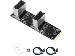 M.2 to SATA Card PCI Express 3.0 M2 to SATA Multiplier Adapter 8 Port SATA 3 6Gbps Controllers B+M Key-AB01 M.2 to SATA Card PCI Express 3.0 M2 to SATA Multiplier Adapter 8 Port SATA 3 6Gbps Controllers B+M Key-AB01
