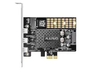 MAIWO Expansion Card PCIE X1 To 3 Port Type C with Built In M.2 Solid State Disk Adapter Card Supports 2280 SSD USBC M2 SATA MAIWO Expansion Card PCIE X1 To 3 Port Type C with Built In M.2 Solid State Disk Adapter Card Supports 2280 SSD USBC M2 SATA