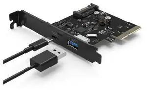 Desktop PC motherboard PCI-E to USB3.1 Type-c dual-port expansion card pcie 4x to usb 3.1 Type-A adapter SuperSpeed 10Gbps Desktop PC motherboard PCI-E to USB3.1 Type-c dual-port expansion card pcie 4x to usb 3.1 Type-A adapter SuperSpeed 10Gbps