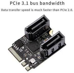 IOCREST M.2 ngff to sata 3 adapter card A Key and E key to 2 Ports SATA 6Gb/s adapter card 2230mm size free driver IOCREST M.2 ngff to sata 3 adapter card A Key and E key to 2 Ports SATA 6Gb/s adapter card 2230mm size free driver