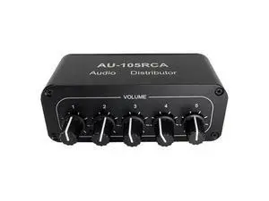 5CH Audio Distributor Stereo Audio Mixer 1 Input 5 Output Splitter for Power Amplifier Active Audio 5CH Audio Distributor Stereo Audio Mixer 1 Input 5 Output Splitter for Power Amplifier Active Audio